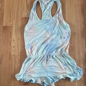 Spiritual Gangster TIE DYE RUFFLE ROMPER